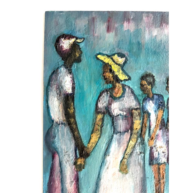 Here is a vintage original oil painting in the style of South African painter Barbara Grace Burry. This midcentury...