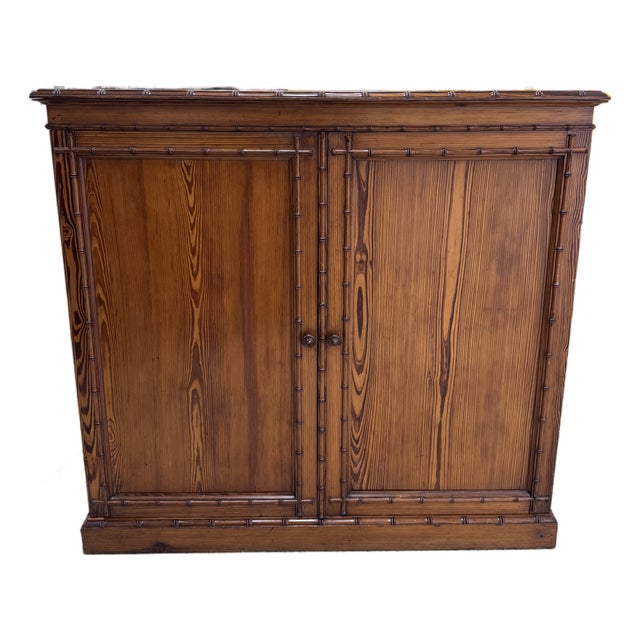 19th Century Faux Bamboo Cabinet For Sale