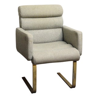 Modern Chair With Brass Plated Legs For Sale