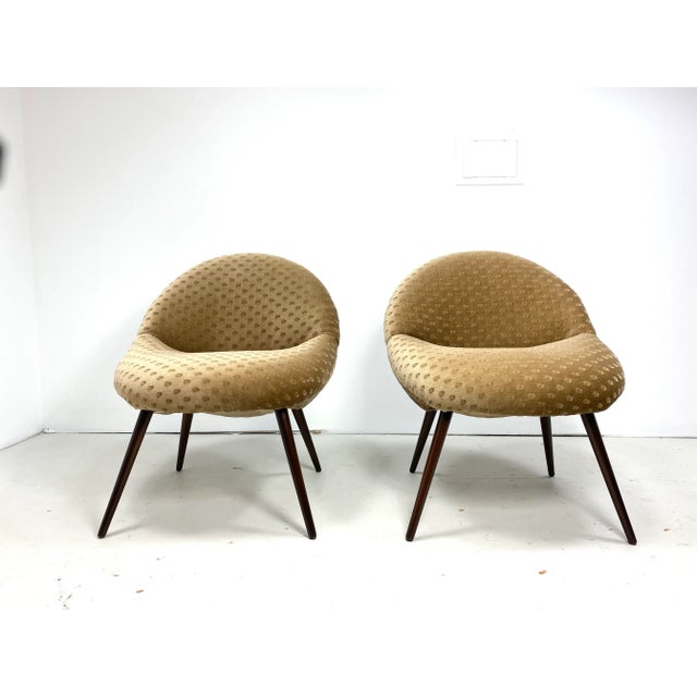 1950s Vintage Tan Chairs - a Pair For Sale - Image 4 of 10