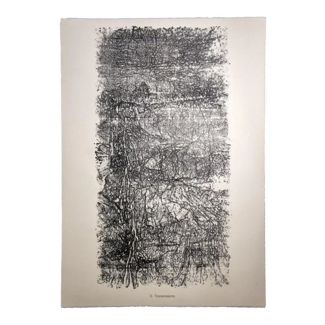 Transmissions is an original B/W lithograph realized by the French founder of Art Brut, Jean Dubuffet Very good condition....