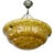 Art Deco Amber Glass Pendant Light, 1930s For Sale
