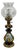 Antique French Porcelain Table Lamp in Brass and Satin Glass For Sale