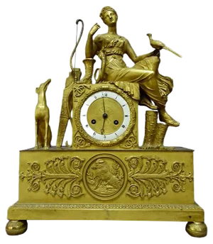 Antique Empire Gilt Bronze Pendulum