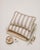 Contemporary Striped Outdoor Happy Frame Pillow Beige and White with Piping For Sale - Image 3 of 5