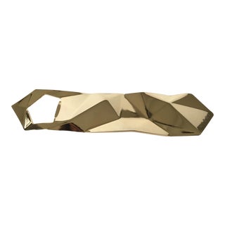 Modern Gold Plated Polished Angled Bottle Opener-In Box For Sale