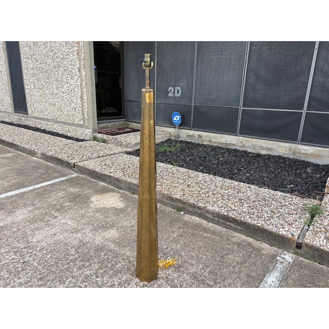 Metal 1960s French Modern Brass Floor Lamp For Sale - Image 7 of 10