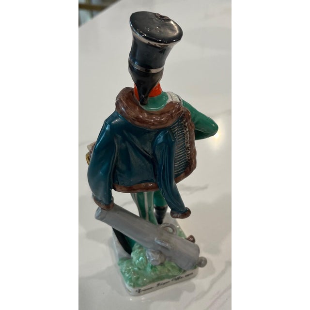 Vintage Ernst Bohne & Sohne German Porcelain Figurine of French Soldier For Sale - Image 4 of 14