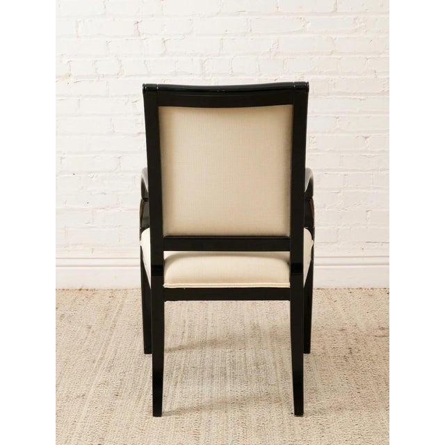 Vintage Black & Gold Neoclassical Armchair For Sale - Image 4 of 12