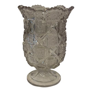 Glass Celery Vase or Spooner For Sale