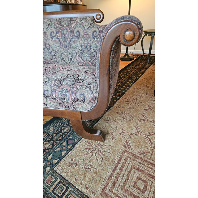 This neoclassic parlor settee was always in my grandmother's home. She inherited it from her cousin. It is probably from...