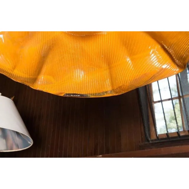Mid-Century Modern 1960s Orange Venini Murano "Hat" Style Pendant by Toni Zuccheri For Sale - Image 3 of 13