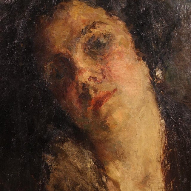 Female Portrait, 1890, Oil on Canvas, Framed For Sale - Image 8 of 16