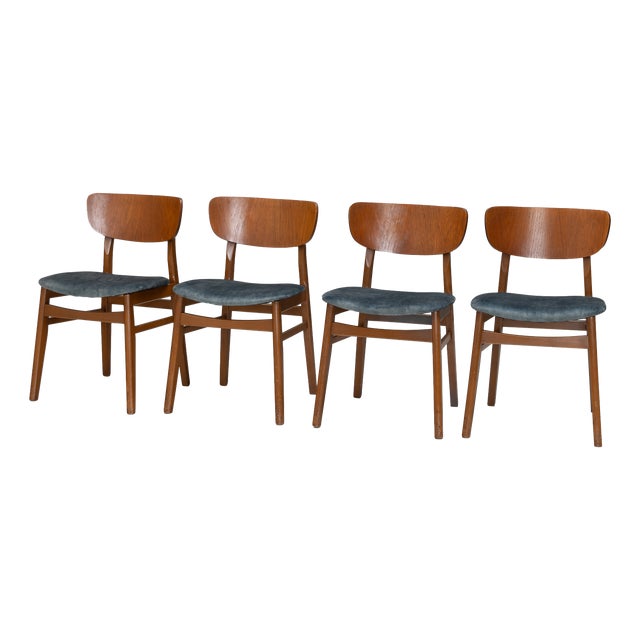 Mid-Century Modern Dining Chairs, 1960s, Set of 4 For Sale