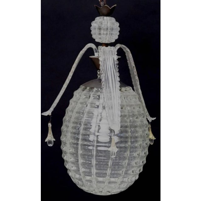 Mid 20th Century Mid-Century Italian Murano Glass Pineapple Hanging Ceiling Lamp For Sale - Image 5 of 5