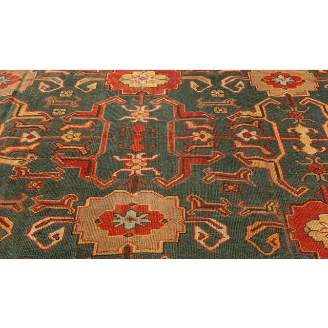 Fine Antique Persian Sultanabad Red, Blue, Yellow Rug For Sale - Image 9 of 9
