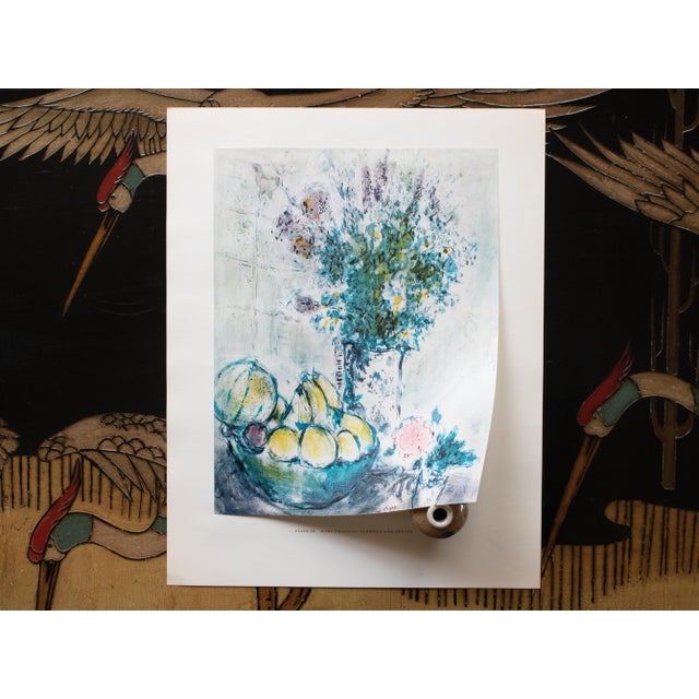 1950s After Marc Chagall "Flowers and Fruits", First Edition Period Full-Color Print For Sale In Dallas - Image 6 of 10