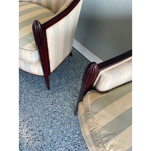 Chocolate 1970s Matched Club Chairs Made by Baker the Barbra Barry Line. For Sale - Image 8 of 12