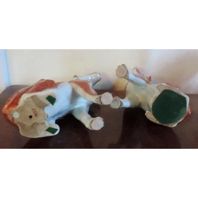 19th Century Samson Paris Porcelain Figure Rose Hounds - a Pair For Sale - Image 10 of 11