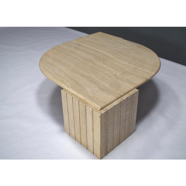 Travertine Coffee Table attributed to Roche Bobois, France, 1970s For Sale - Image 4 of 12