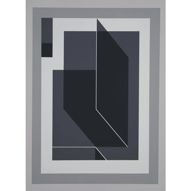 "Bent Black" serigraph by Josef Albers from the monumental "Formulation : Articulation" published by Harry N. Abrams and...
