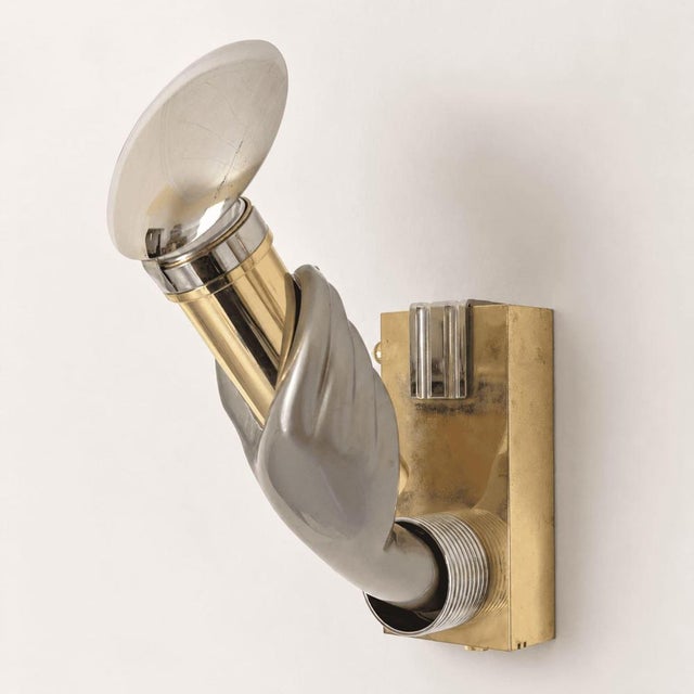 Italian Gothic Style Hand-Shaped Wall Sconces in Brass and Metal by Gio Ponti, 1970s, Set of 2 For Sale - Image 13 of 16