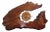 Meteor Through Time – One-of-a-Kind Handcrafted Driftwood Wall Clock Sculpture For Sale