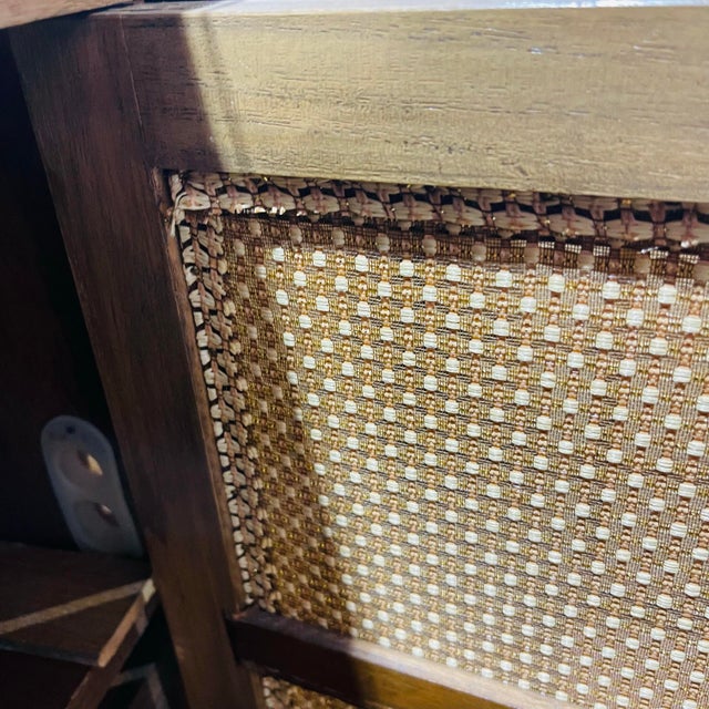 1960s 1960s Vintage Chinese Carved Wood Sideboard Buffet Server Ricardo Lynn & Co For Sale - Image 5 of 12