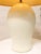 Vintage White Sculptural Table Lamp With Brown Shade For Sale - Image 4 of 7