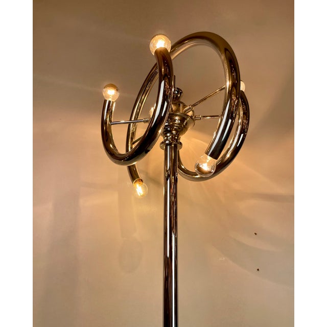 Space Age Floor Lamp attributed to Gaetano Sciolari, Italy, 1970s For Sale - Image 12 of 15