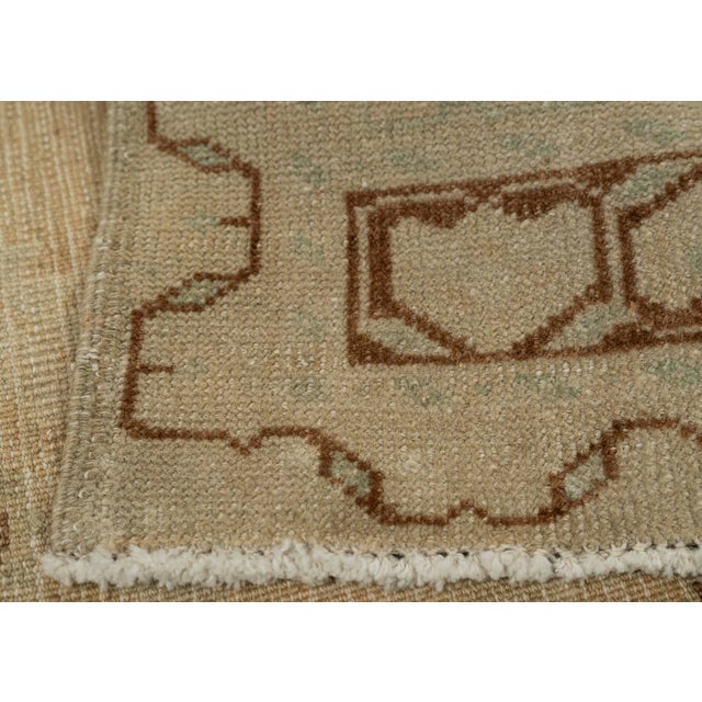 Turkish Mini Rug Oriental Hand Knotted Vintage Rug 1'10" x 3'3" #21054 For Sale In Houston - Image 6 of 8