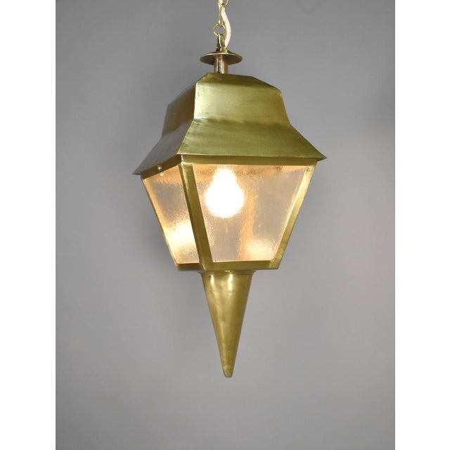 Antique French Exterior Bronze Lantern, 1890s For Sale - Image 4 of 16