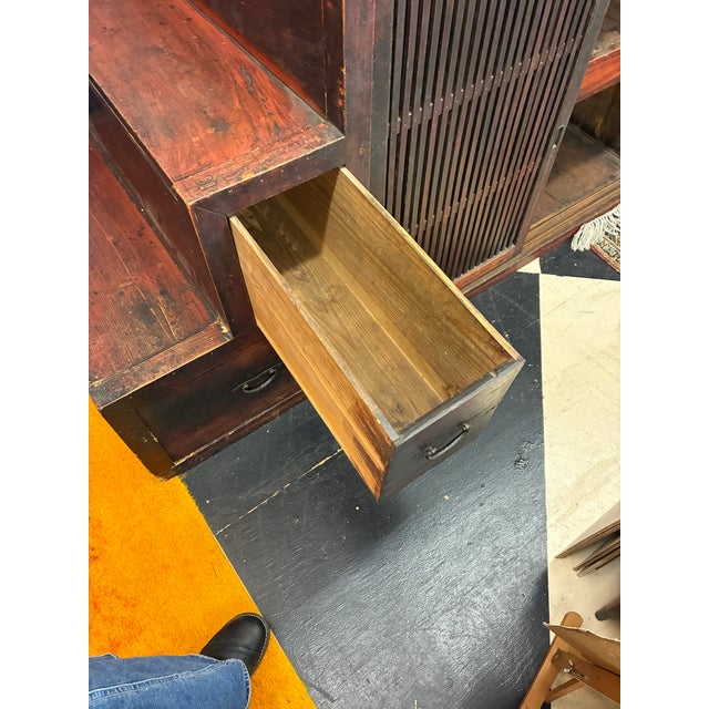 Wood Antique Step Tansu Cabinet (Kaiden Dansu) Staircase Chest For Sale - Image 7 of 16