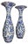 Large Japanese Decorative Blue and White Porcelain Vases, Set of 2 For Sale
