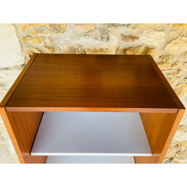 Mid-Century Modern Vintage Teak Shelving Unit with Drawer, 1970s For Sale - Image 3 of 18