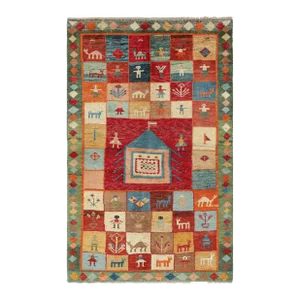 2010s Vintage Persian Tribal Rug in Polychromatic Pictorials by Rug & Kilim