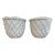 1960s Basket Weave Ceramic Pots - Set of 2 For Sale
