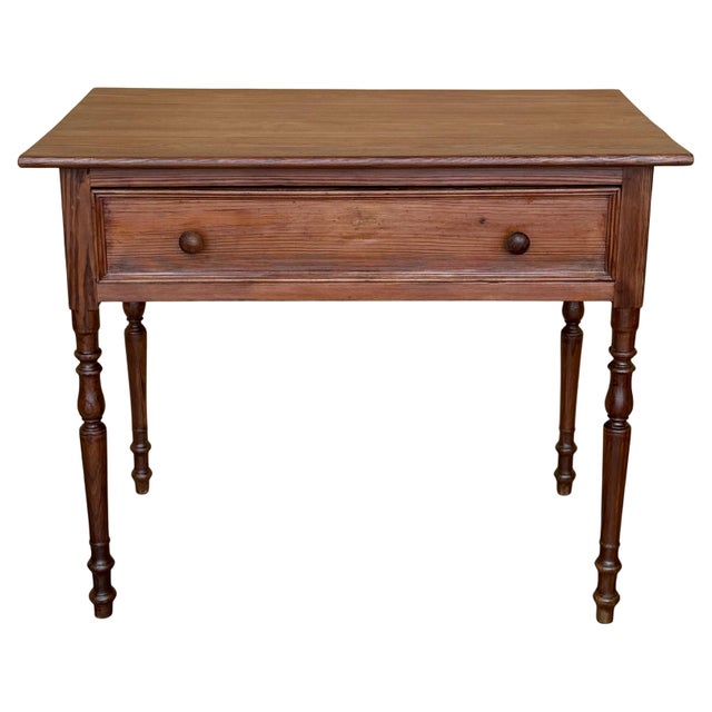 Early 20th Century Spanish Country Pine "Mobila " Sofa Table or Console table with Drawer For Sale - Image 15 of 18