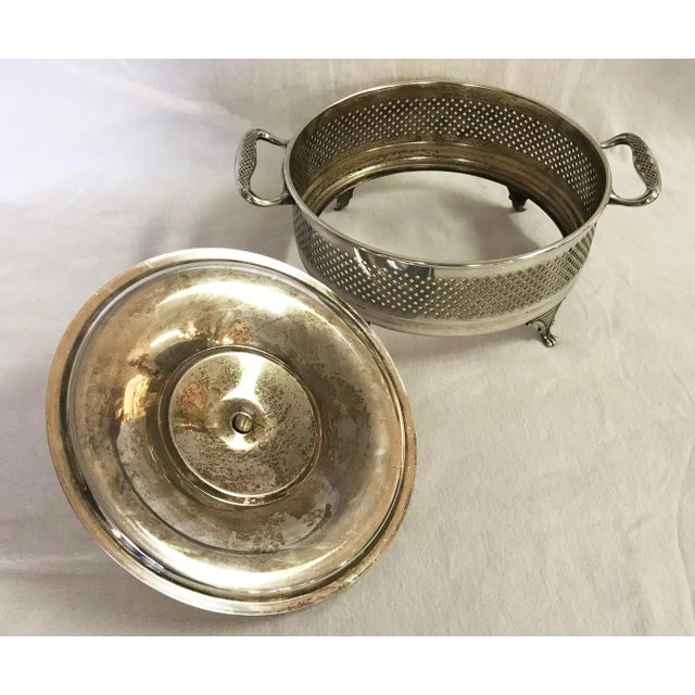 Vintage Italian Silverplate Casserole Dish With Lid For Sale In West Palm - Image 6 of 8