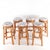 Rattan Stools with Seat Cushions, 1970s, Set of 6 For Sale - Image 9 of 11