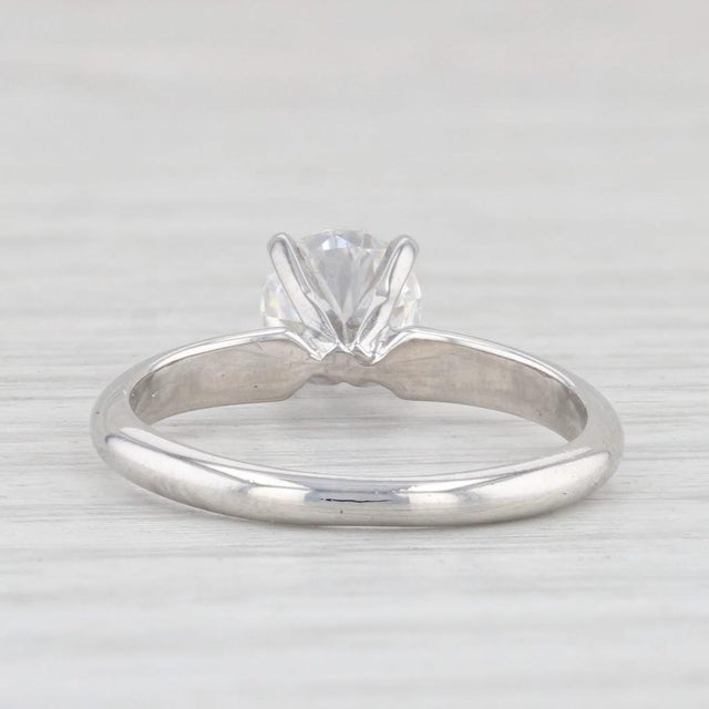 2020s New 0.70ct Moissanite Engagement Ring Platinum Round Solitaire Size 5.5 For Sale - Image 5 of 8