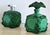 1930s 1935 Boho Chic Czech Schlevogt Ingrid Malachite Glass Scent Perfume Bottles, Set of 2 For Sale - Image 5 of 12