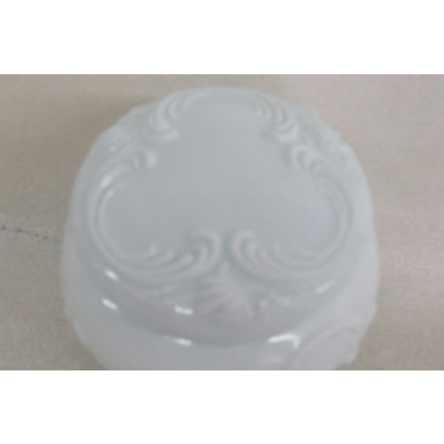 Traditional Small Glass Vanity Trinket Box With Lid For Sale - Image 3 of 11