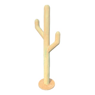 Handmade Wood Southwest Style Cactus Sculpture For Sale