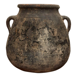 Vintage Small Black Olive Pot