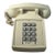 1970's Itt Beige Push Button Desk Telephone Retro Landline Phone For Sale