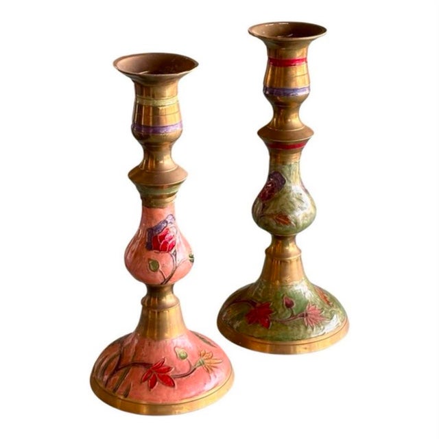 Antique Art Nouveau Candleholders, 1890s, Set of 2 For Sale - Image 9 of 9
