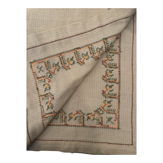 Mid-Late 20th Century Hand Embroidered Border For Sale
