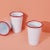 Crow Canyon Home Enamelware, Vintage Small 14 oz. Footed Bowls in White with Red Rim - Set of 4 For Sale - Image 4 of 6