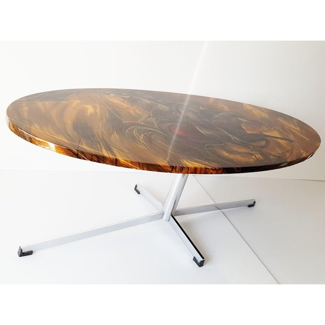 1960s Plastic Resin Coffee Table with Horses, 1960s-1970s For Sale - Image 5 of 6